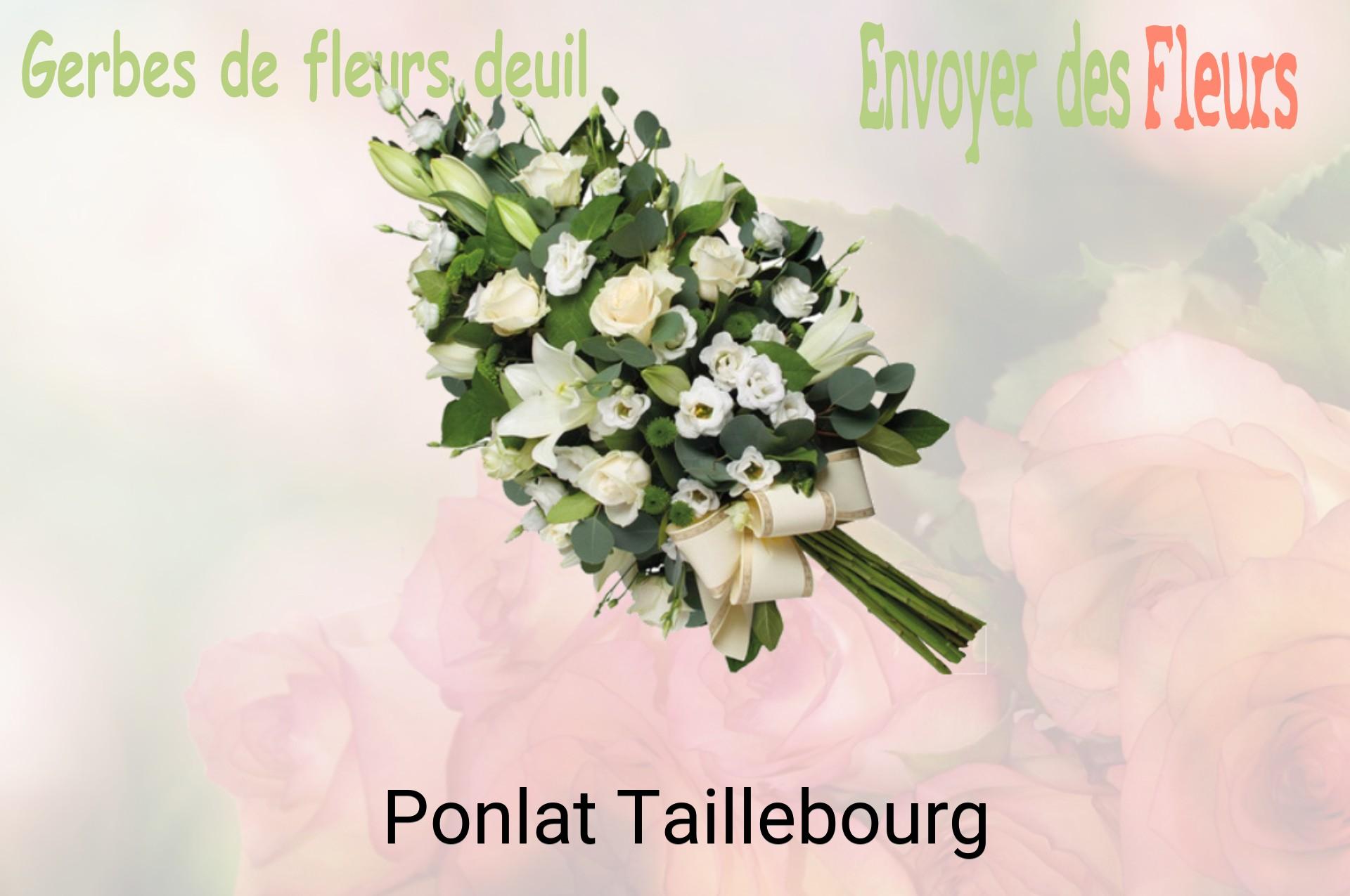 Gerbe de fleurs de deuil livrée à Ponlat-Taillebourg